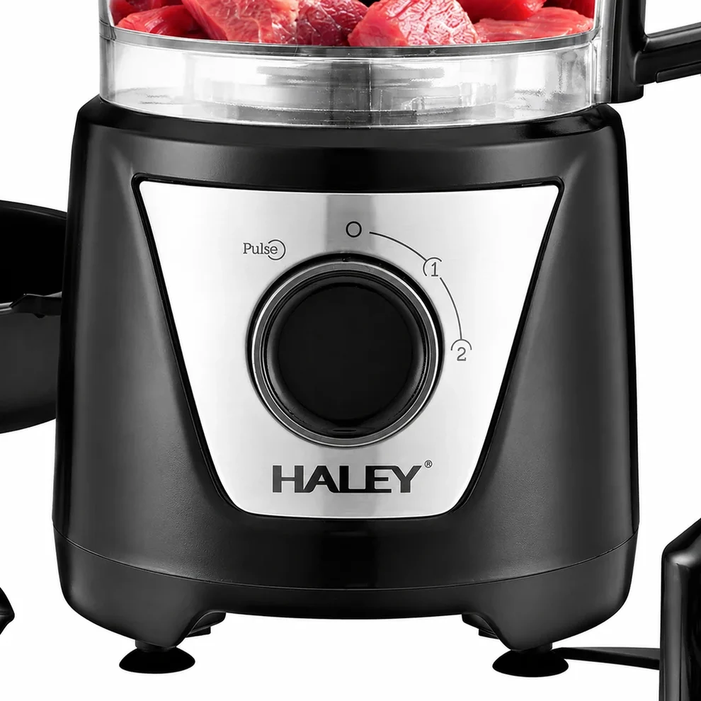 Robot de Bucătărie Multifuncțional HALEY HY-1325, 8 în 1 | 1500W | Blender 1.5L + Procesor 1L | 2 Viteze + Pulse | Lame Inox