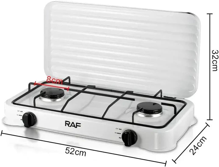 Plită pe gaz cu Două Ochiuri RAF R.8033W - 220V