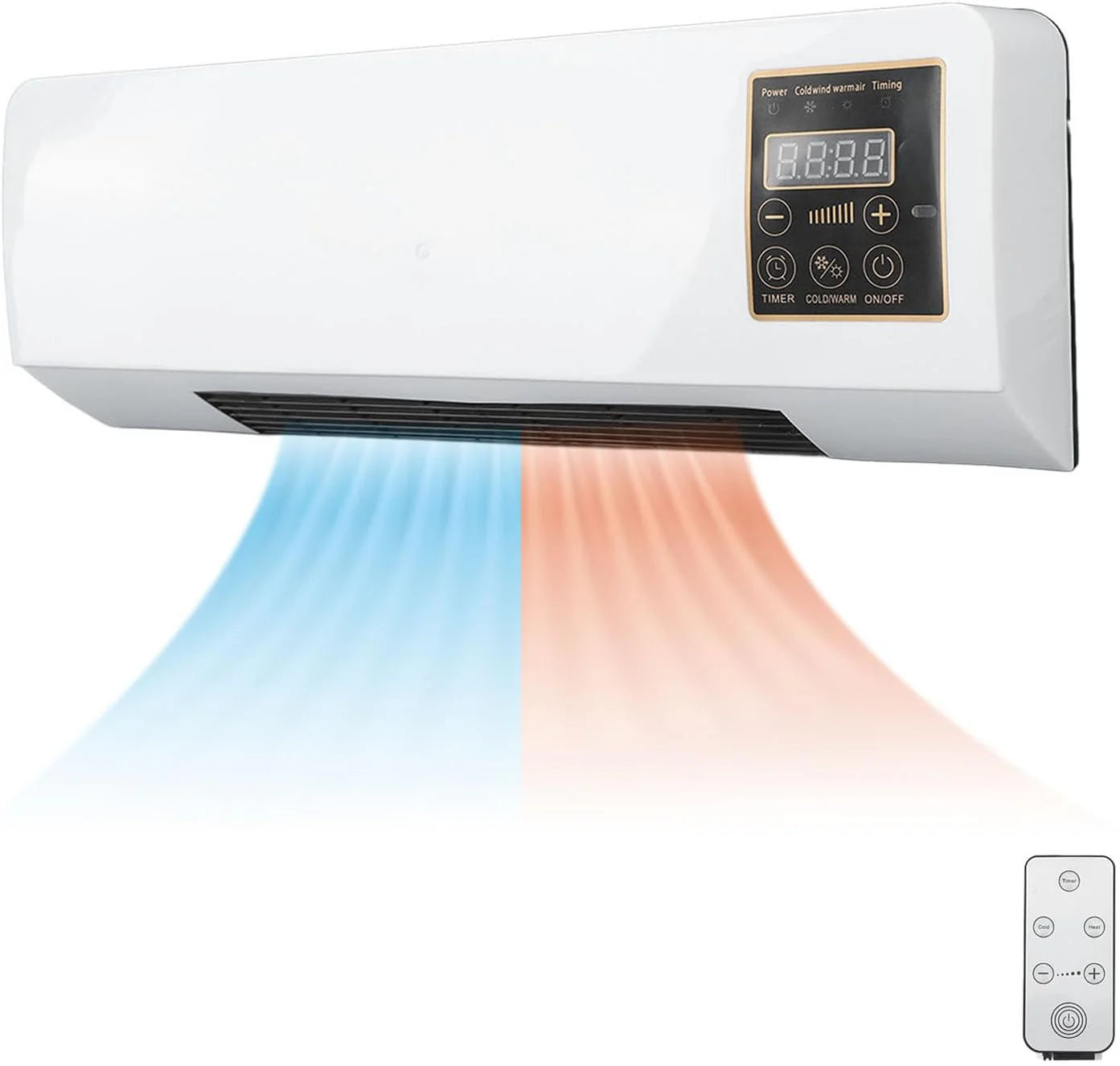 Aer Conditionat cu ventilator 2 in 1, Rece/Cald, 16 - 40 grade, 1800W, cu telecomanda, Alb