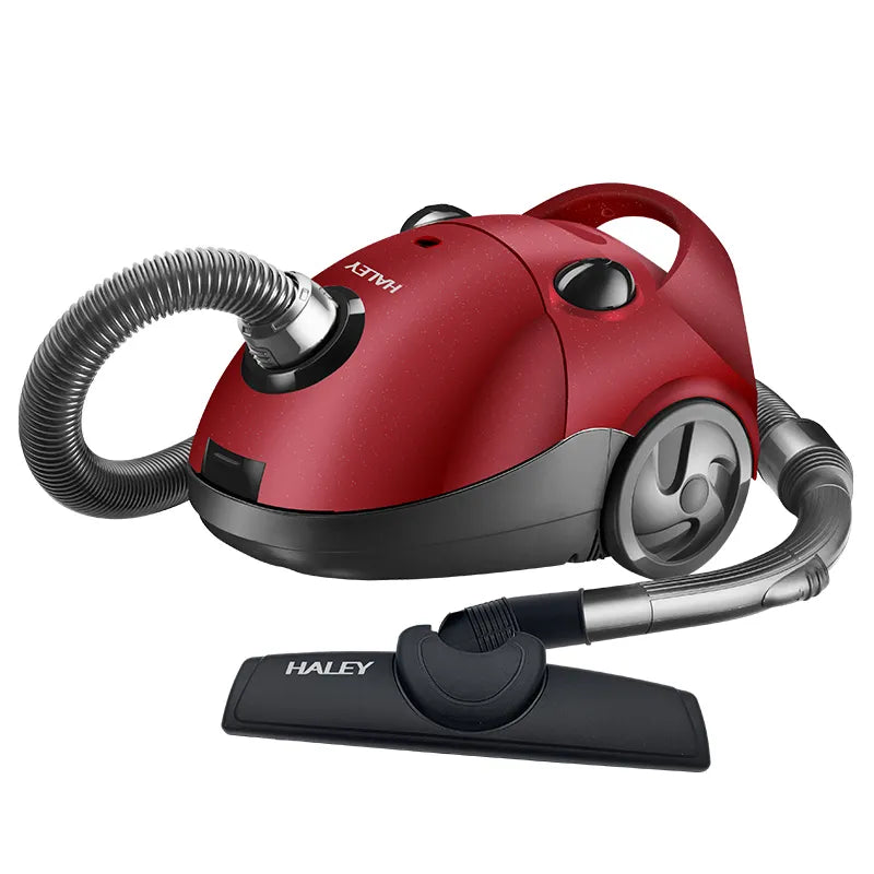 Aspirator cu Sac HALEY HY-906, 2800W, Putere Aspirare 500W, Sistem Filtrare Multiplă, Capacitate Sac 2.0L, Roșu