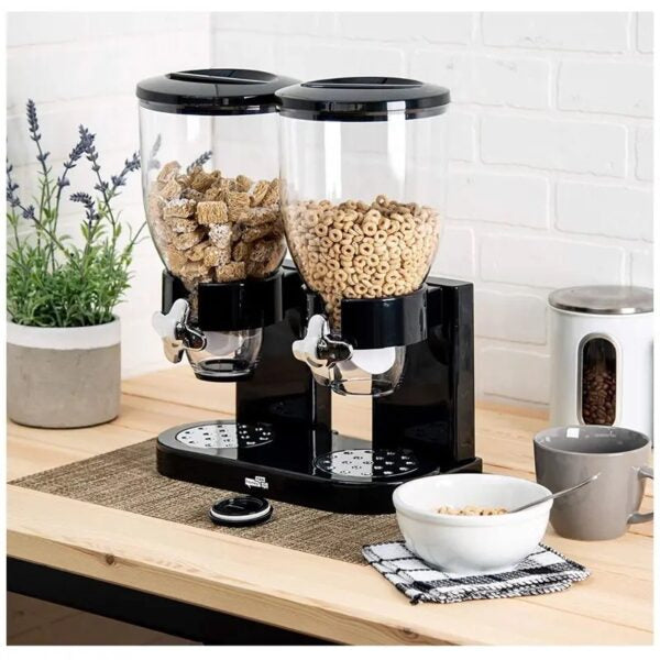 Dispenser dublu pentru cereale, 4 Litri - cate 2L/dozator