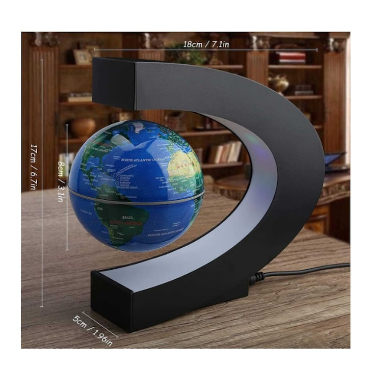 Glob pamantesc plutitor care leviteaza cu suport luminat colorat