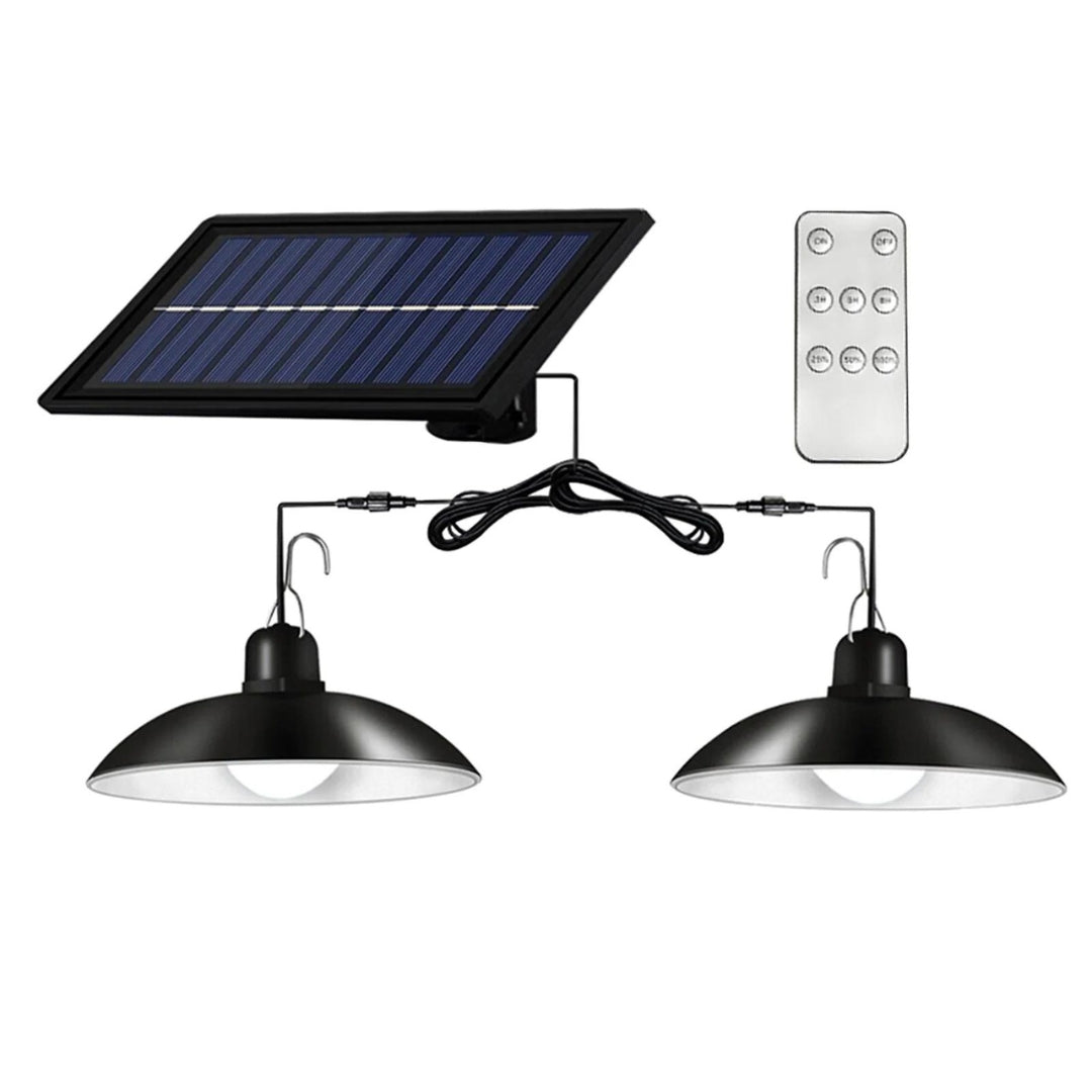 Set 2 Lampi Solare cu abajur si telecomanda, 50W