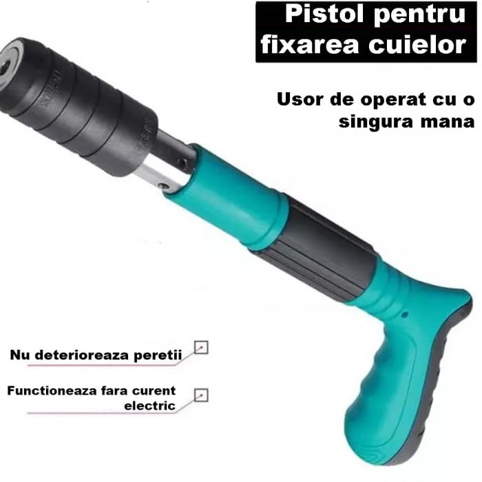 Pistol manual pentru fixarea cuielor in beton/perete