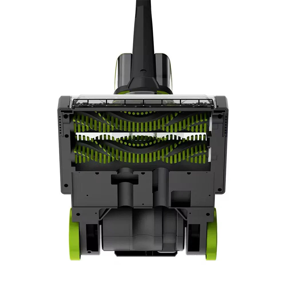 Aspirator fara sac 3 in 1, Hoffmans, mana/vertical, spala podelele, 1200W, 2 recipiente, negru-rosu