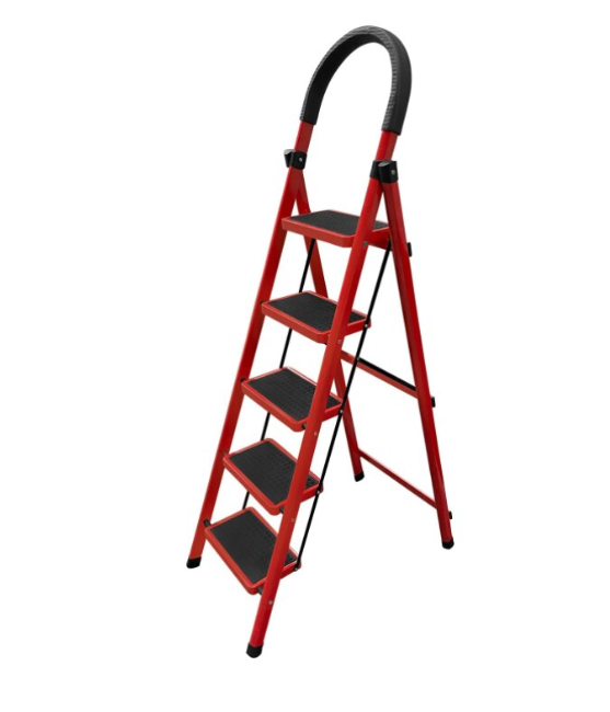 Scară pliabilă cu 5 trepte AT PERFORMANCE – Stabilitate și Siguranță pentru Uz Casnic
