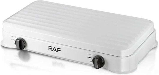 PLITA TRIPLA PE GAZ, RAF R8033, CU 3 OCHIURI, OTEL CARBON, 53 CM LUNGIME, ALB, R.8035.