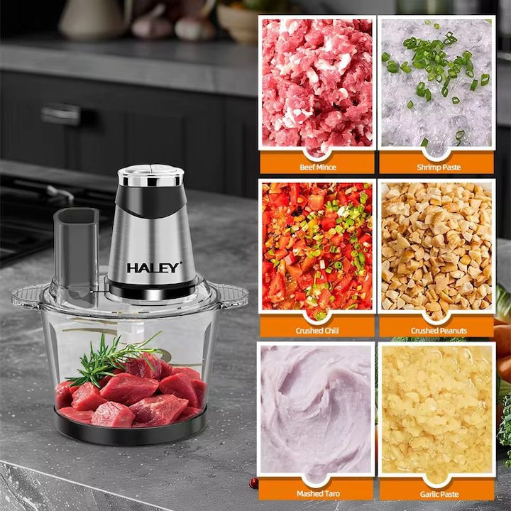 Tocător de Alimente HALEY HY-1243, 1200W, 6 Funcții, Lamă Inox cu 6 Foi, Capacitate 3.5L