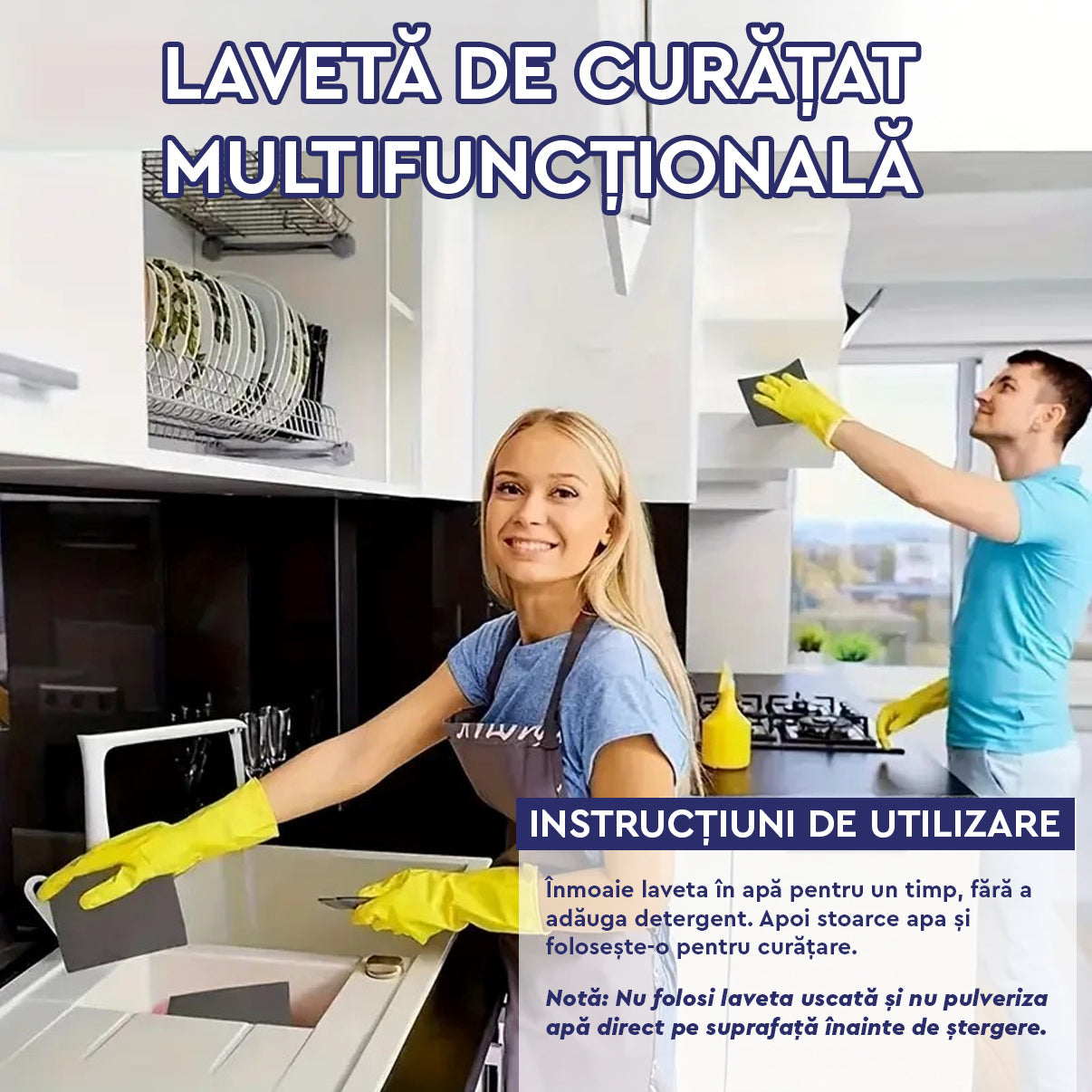 Laveta Magică din Microfibrǎ  set de 5 bucăți