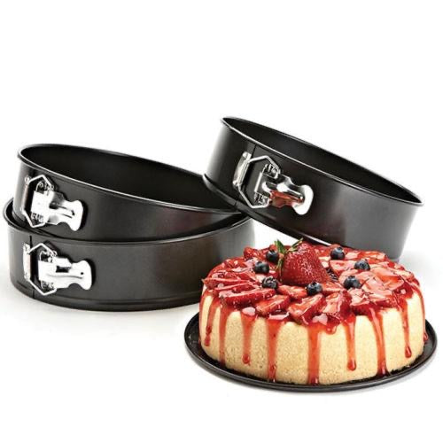 Set 3 tavi pentru tort cu suprafata antiaderenta si baza detasabila forma rotund