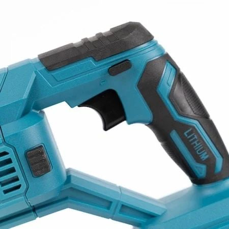 Fierastrau tip sabie 3000rpm WERSTIL, cu 2 acumulatori 48V, 5000mAh,mandrina autoblocanta, 4 bucati panza diferite modele,1 incarcator, valiza compacta de transport, Albastru