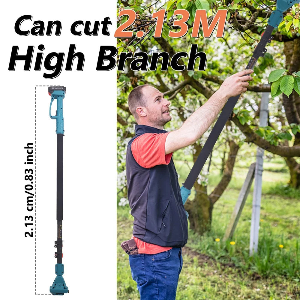 Set foarfecă gradina și mini drujbă , 2 acumulatori 36V , cu braț 2.13m telescopic ,unghi de tăiere reglabil, cu Tija Telescopica 2.5M + TRANSPORT GRATUIT