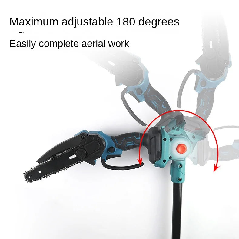 Set Mini Drujba, Foarfeca Electrica, Foarfeca Gard Viu, cu Tija Telescopica 2M si 2 Acumulatori 48V