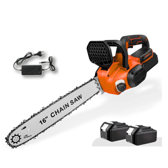 Drujba Electrica fara Fir, 16 inch, cu 2 Acumulatori 48V 6Ah, Motor Brushless, 2300W, Sistem Ungere Lant, Taiere 40 cm