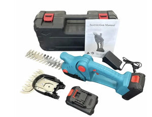 Foarfeca electrica 2 in 1 pentru gradina cu 2 acumulatori de 48V pentru tuns iarba, gard viu sau arbusti
