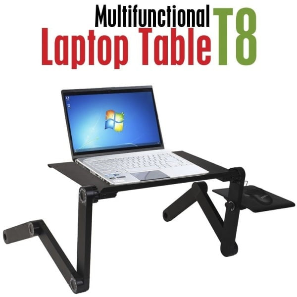 Masuta reglabila si pliabila pentru laptop T8 cu 2 ventilatoare