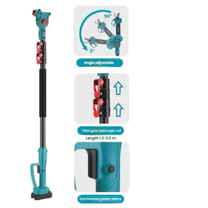 Set Mini Drujba 2 Acumulatori, 36V ,3Ah, cu Brat 2.13m Telescopic, Unghi de Taiere Reglabil