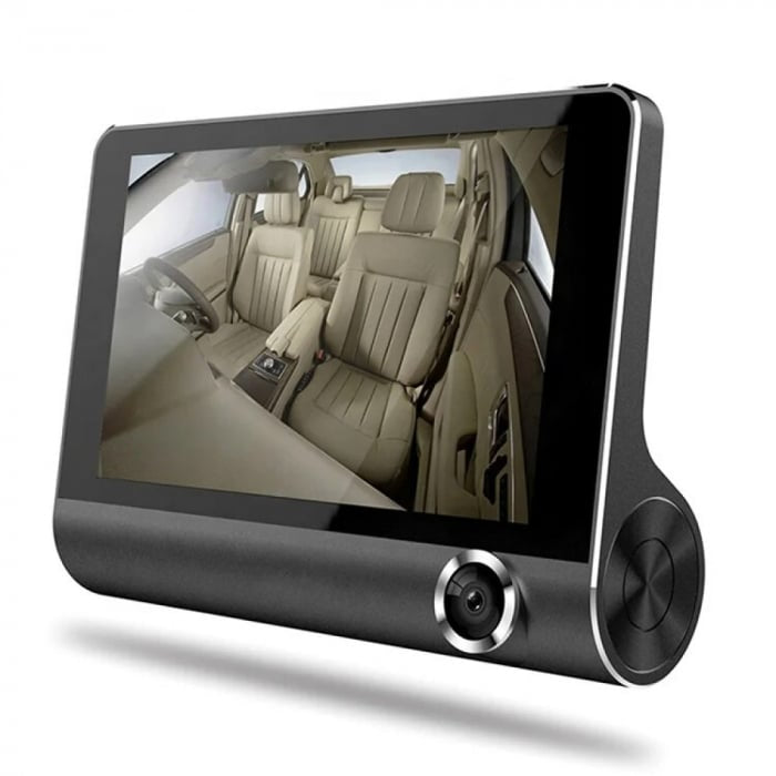 Camera auto tripla Blackbox L300-1, Full-HD, 3 camere-fata/spate/interior, ecran 4'', G Senzor