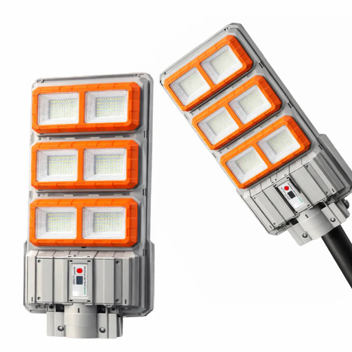 Proiector Solar LED Stradal 3000W, Rezistent IP66, Telecomandă, Senzor de Mișcare, Autonomie Mare, Montaj Exterior, Lumină Puternică