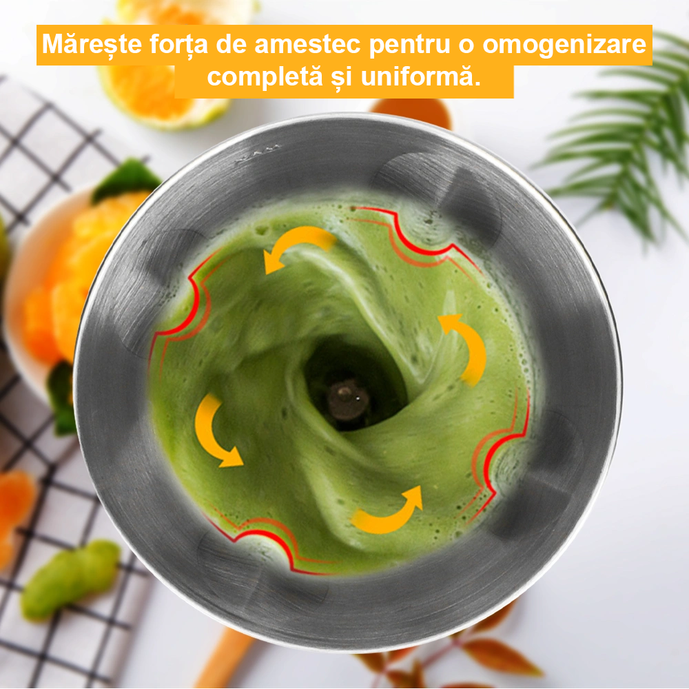 Blender Electric 2 in 1 RAF 300 cu Vas din Otel Inoxidabil si Rasnita pentru Masala, Capacitate 1.5L, 1000W