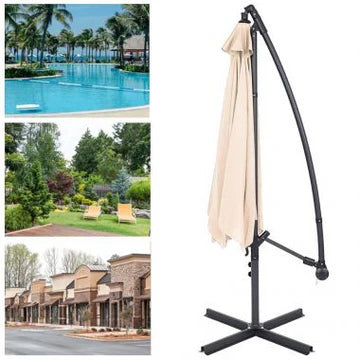 Umbrelă Suspendată Premium 3x2.5 m cu Suport și Bază de Greutate Incluse | Reglabilă, Protecție UV, Ideală pentru Grădină și Terasă