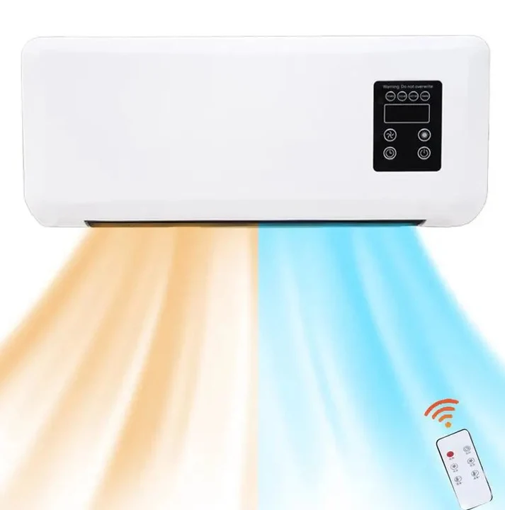 Aer Condiționat Portabil 2 în 1 cu Ventilator, Funcție Rece/Cald, 1800W, Telecomandă, Temperatură Reglabilă 16-40°C, Alb