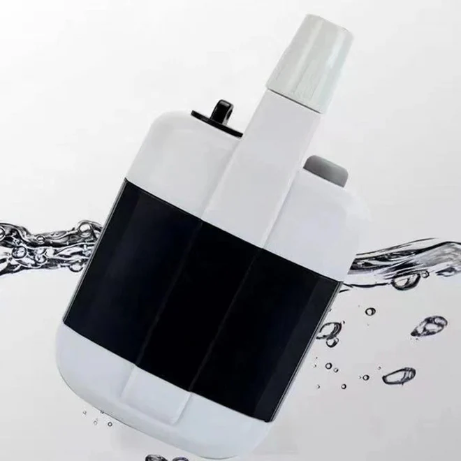 Duș Portabil Reîncărcabil USB pentru Camping și Călătorii, Pompă de Apă Electrică cu Robinet, Utilizare Interior și Exterior, Baterie Integrată, Debit Constant