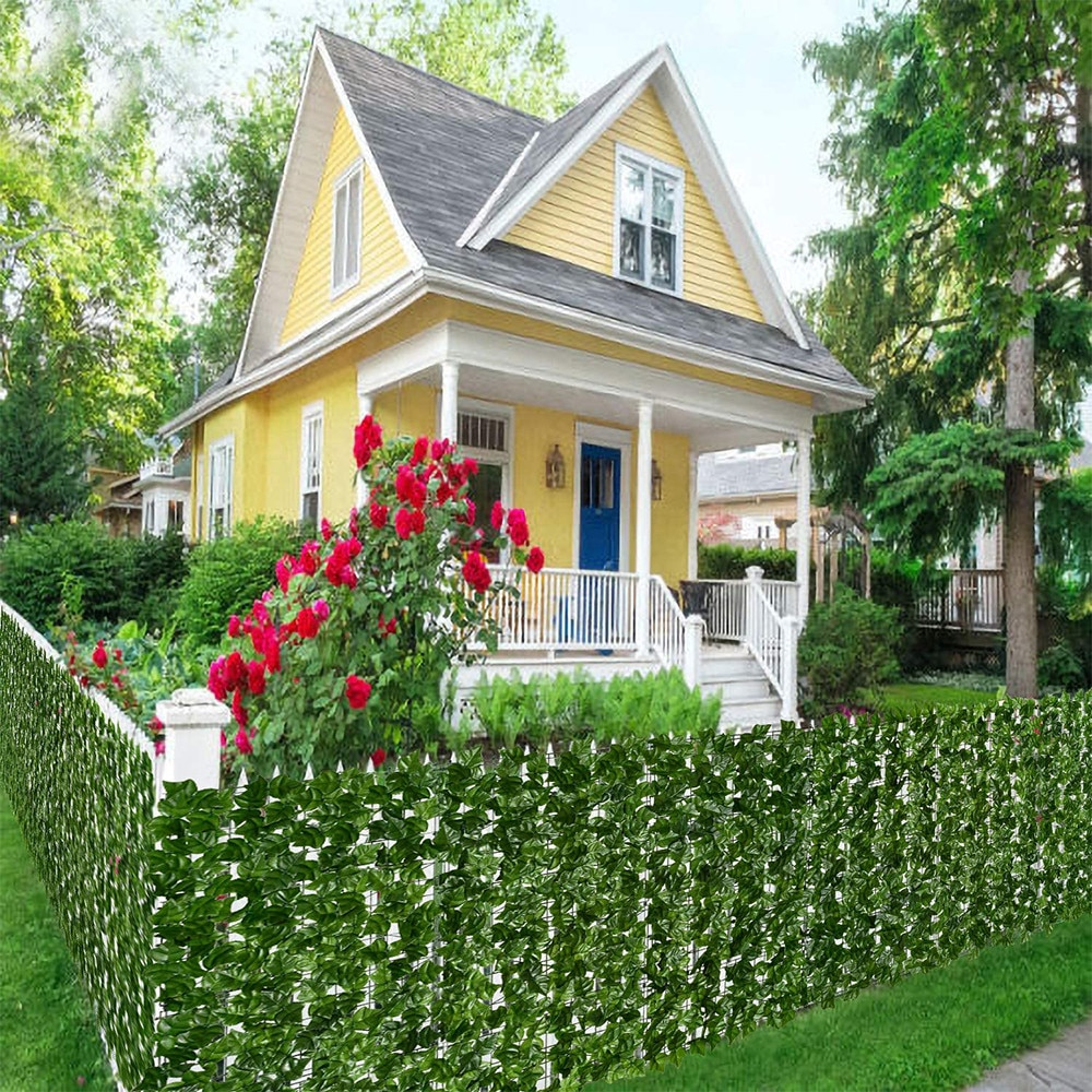 Pachet 1+1 Paravan Decorativ 300x100 cm, Gard Artificial pentru Balcon și Grădină, Protecție Vizuală și Intimitate, Ușor de Montat