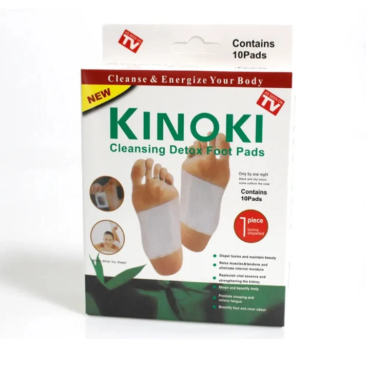 Set 100 Plasturi Kinoki pentru Tălpi | Îngrijire și Relaxare | Ingrediente de Origine Naturală | Utilizare pe Timpul Nopții