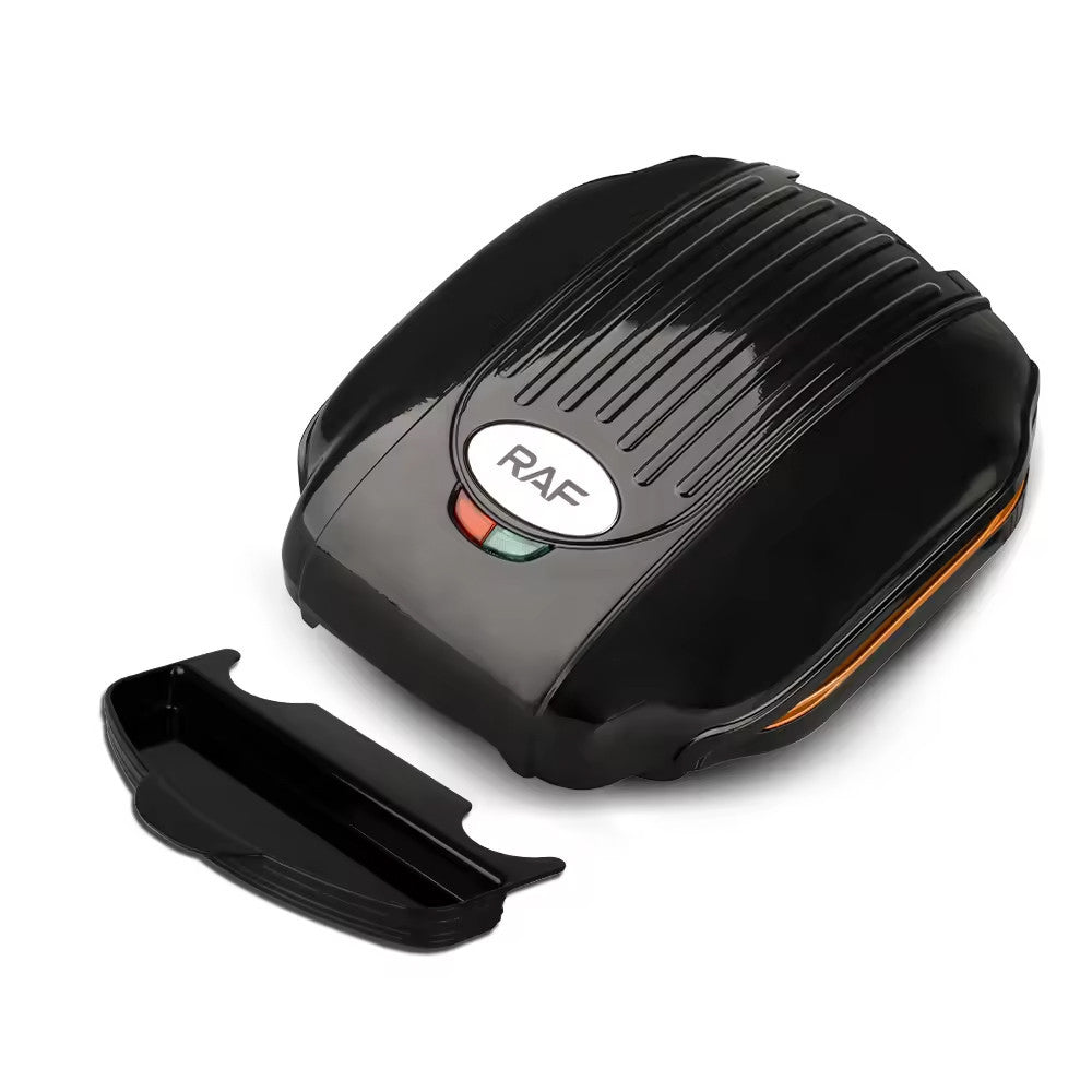 Gratar electric, RAF R522, 1000W, cu capac, placi antiaderente, 25x22x32 cm, negru