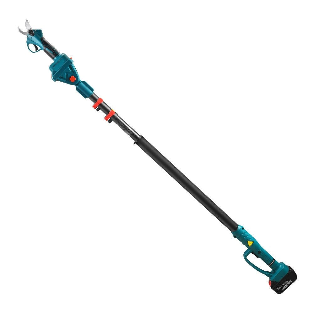 Kit Profesional de Grădinărit cu Foarfecă Electrică și Mini Drujbă 6 Inch | Braț Telescopic 2.13 m | 2 Acumulatori | Cap Reglabil
