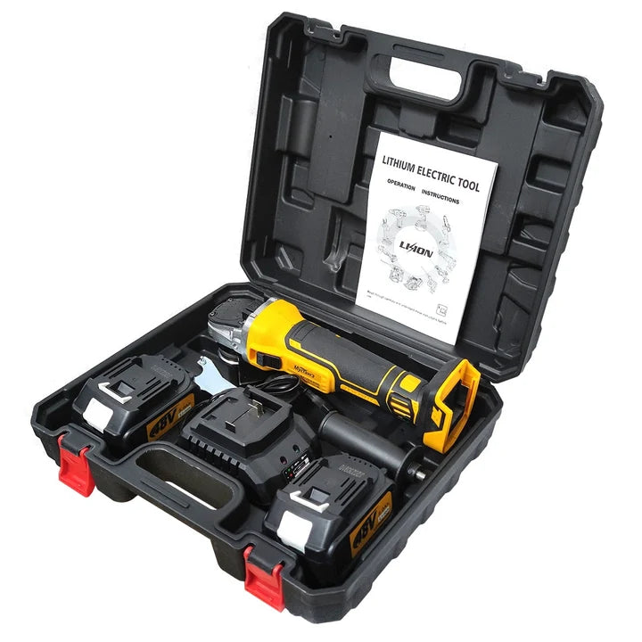 Flex Profesional fără Fir Mustang 48V | 2 Acumulatori 5Ah | Disc 125 mm | 9000 RPM | Polizor Unghiular Portabil
